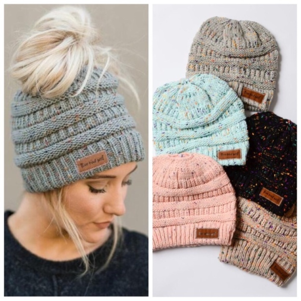 Confetti High Beanie Knit Cap